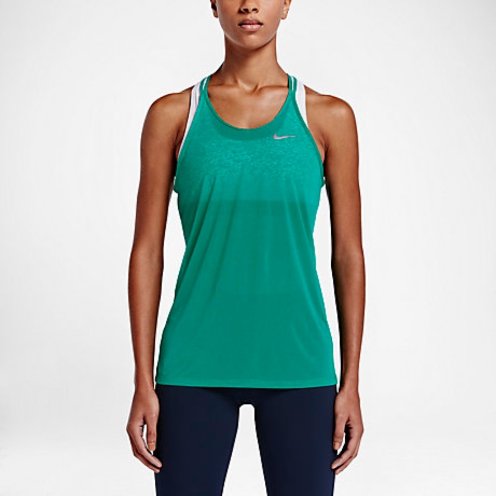 Nike Dri Fit Strappy Tank 894522 Teal NWT